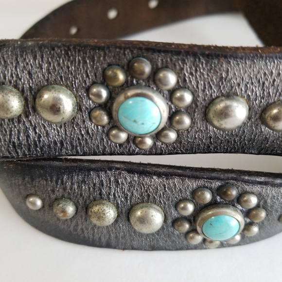 Painted Feather Leather Belt - Picture 7 of 8